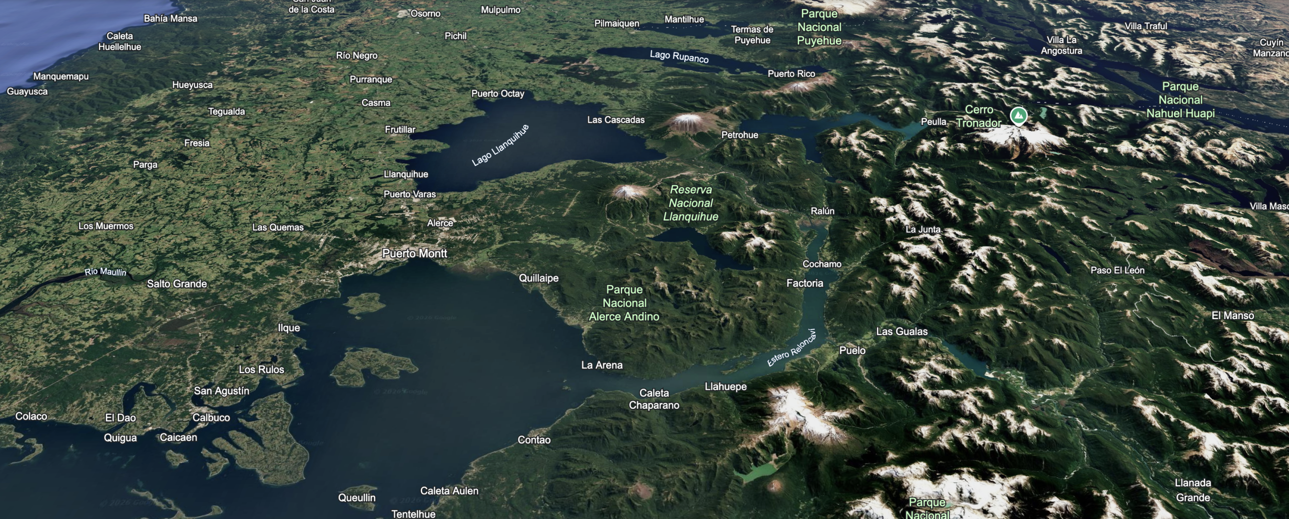 Mapa · Región de Los Lagos